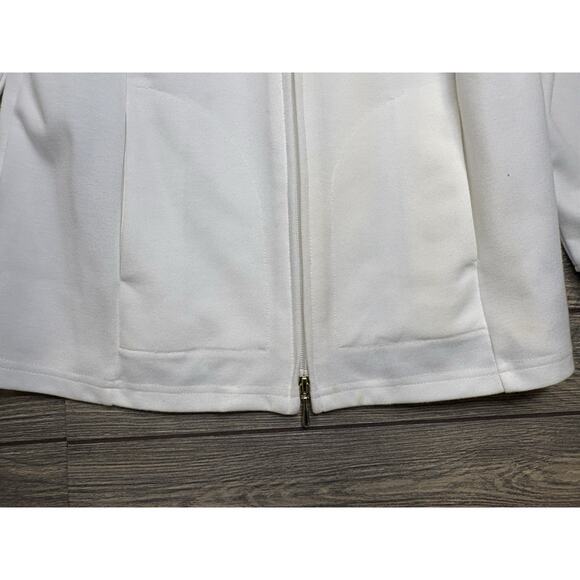 Linea Leisure by Louis Dell Jacket Coat Full Zip Flowers Embroidered Women Sz XS - Picture 6 of 8